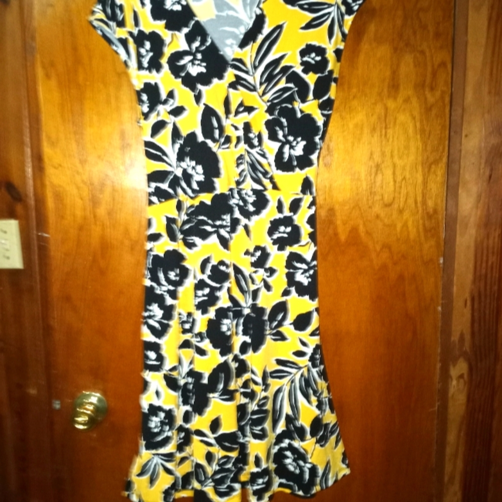 Yellow floral dress